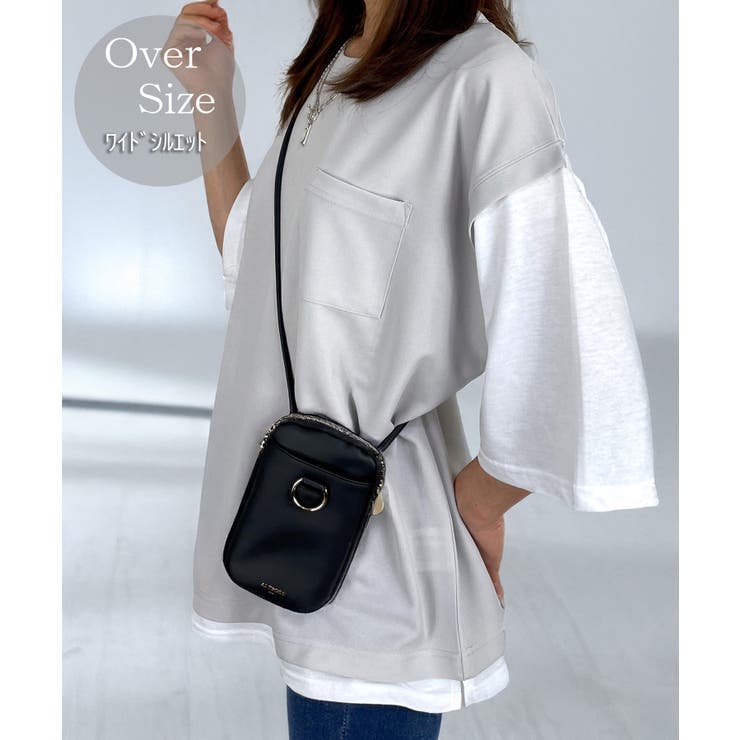 アイスグレー | 【オーバーサイズ】ベスト風 Tシャツ 上品 | GROOVY STORE