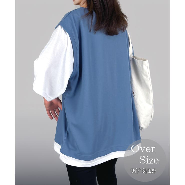 ダスティサックス | 【オーバーサイズ】ベスト風 Tシャツ 上品 | GROOVY STORE