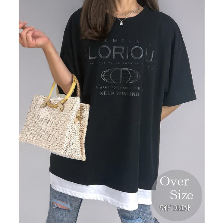 ブラック-2 | 【オーバーサイズ】ベスト風 Tシャツ 上品 | GROOVY STORE