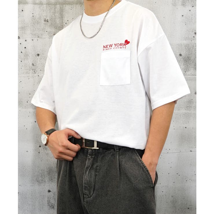 【オーバーサイズ】Tシャツ半袖 刺繍 ポケット Tシャツ #ロゴ  | GROOVY STORE | 詳細画像24 
