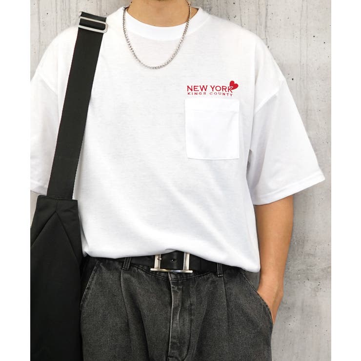【オーバーサイズ】Tシャツ半袖 刺繍 ポケット Tシャツ #ロゴ  | GROOVY STORE | 詳細画像25 