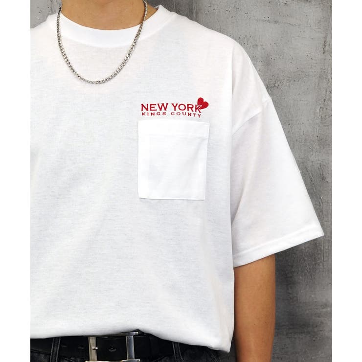 【オーバーサイズ】Tシャツ半袖 刺繍 ポケット Tシャツ #ロゴ  | GROOVY STORE | 詳細画像10 