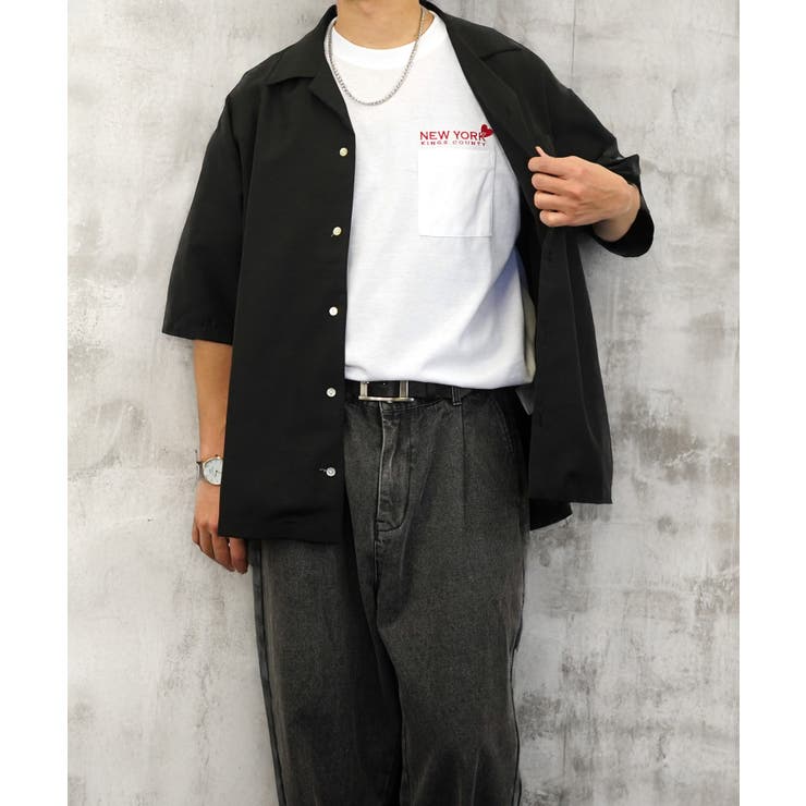 【オーバーサイズ】Tシャツ半袖 刺繍 ポケット Tシャツ #ロゴ  | GROOVY STORE | 詳細画像27 