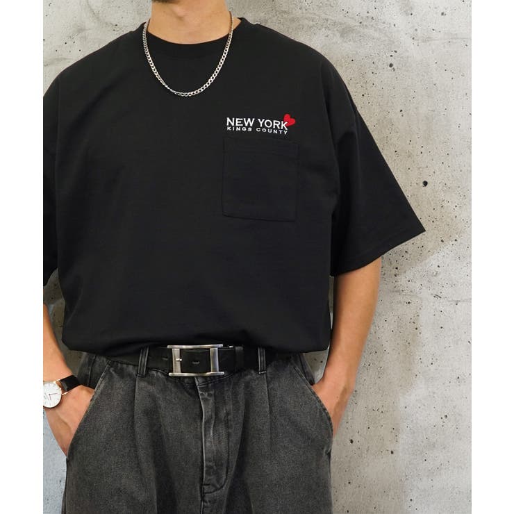 【オーバーサイズ】Tシャツ半袖 刺繍 ポケット Tシャツ #ロゴ  | GROOVY STORE | 詳細画像28 