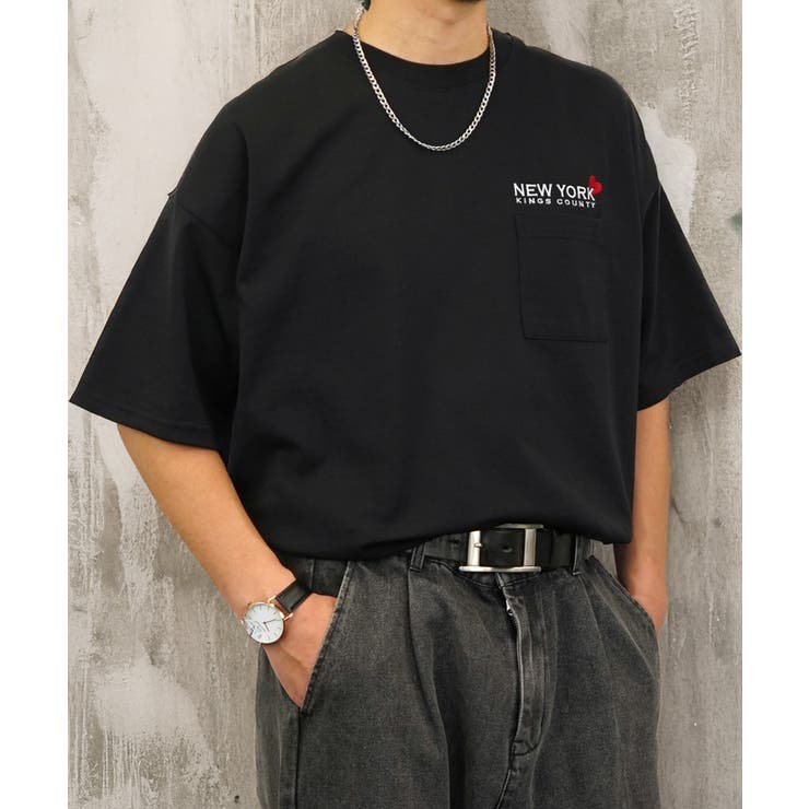 【オーバーサイズ】Tシャツ半袖 刺繍 ポケット Tシャツ #ロゴ  | GROOVY STORE | 詳細画像29 