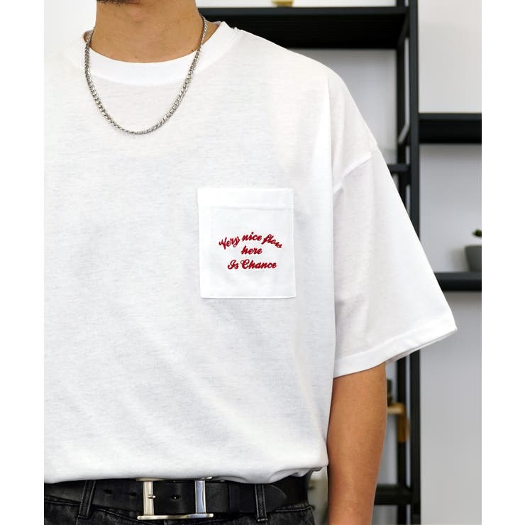 【オーバーサイズ】Tシャツ半袖 刺繍 ポケット Tシャツ #ロゴ  | GROOVY STORE | 詳細画像39 