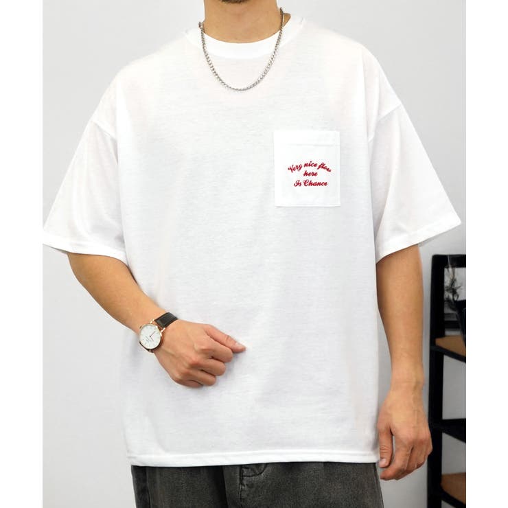 【オーバーサイズ】Tシャツ半袖 刺繍 ポケット Tシャツ #ロゴ  | GROOVY STORE | 詳細画像40 