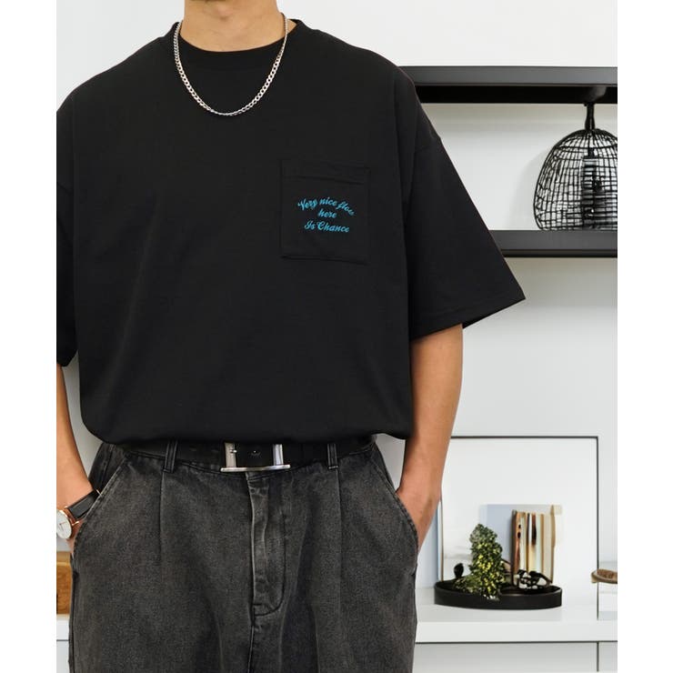 【オーバーサイズ】Tシャツ半袖 刺繍 ポケット Tシャツ #ロゴ  | GROOVY STORE | 詳細画像18 