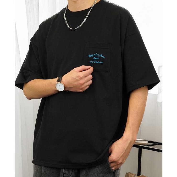 【オーバーサイズ】Tシャツ半袖 刺繍 ポケット Tシャツ #ロゴ  | GROOVY STORE | 詳細画像44 
