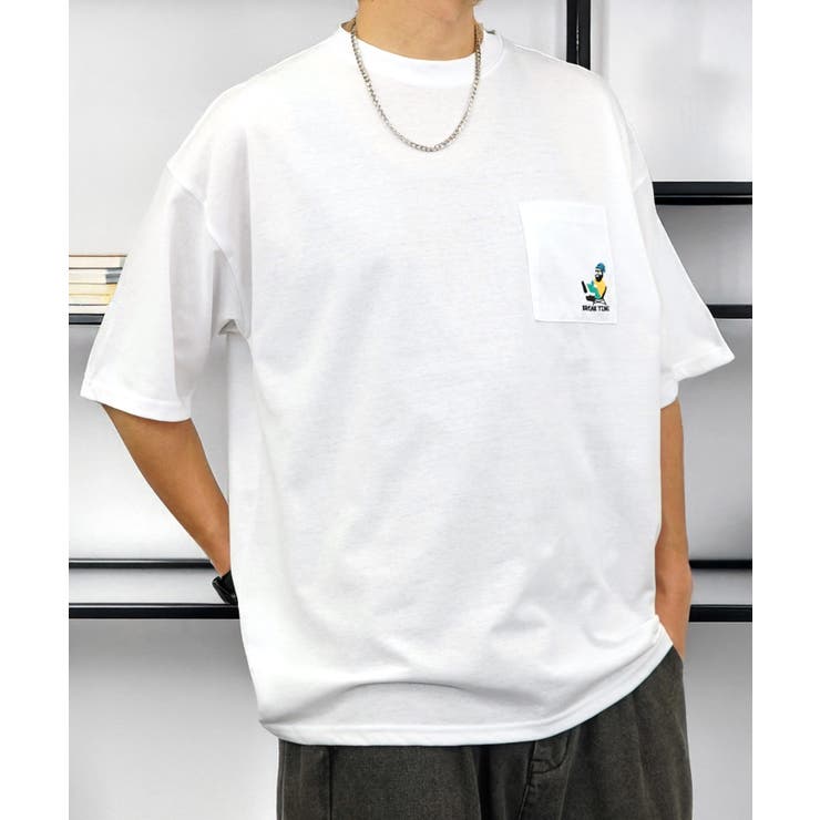 【オーバーサイズ】Tシャツ半袖 刺繍 ポケット Tシャツ #ロゴ  | GROOVY STORE | 詳細画像55 