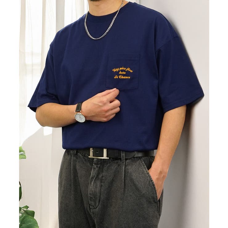 【オーバーサイズ】Tシャツ半袖 刺繍 ポケット Tシャツ #ロゴ  | GROOVY STORE | 詳細画像20 