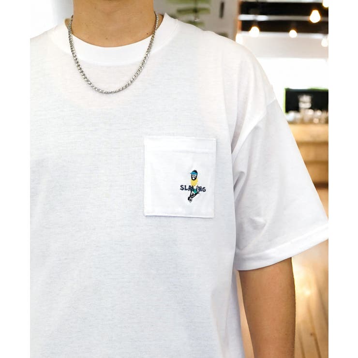 【オーバーサイズ】Tシャツ半袖 刺繍 ポケット Tシャツ #ロゴ  | GROOVY STORE | 詳細画像58 