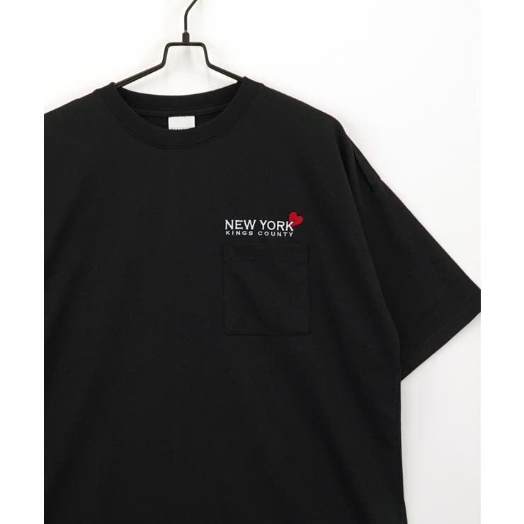 刺繍 ｵｰﾊﾞｰｻｲｽﾞ Tｼｬﾂ【ポケット】Tシャツ半袖 ｵｰﾊﾞｰｻｲｽﾞ #ロゴ Tシャツ
