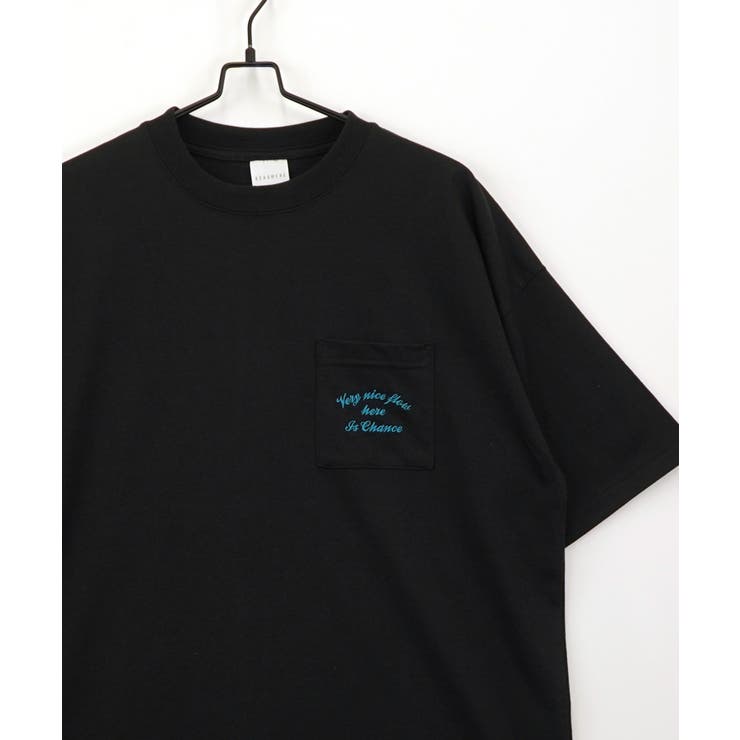 【オーバーサイズ】Tシャツ半袖 刺繍 ポケット Tシャツ #ロゴ  | GROOVY STORE | 詳細画像6 