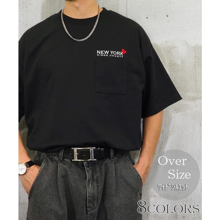 【オーバーサイズ】Tシャツ半袖 刺繍 ポケット Tシャツ #ロゴ  | GROOVY STORE | 詳細画像63 