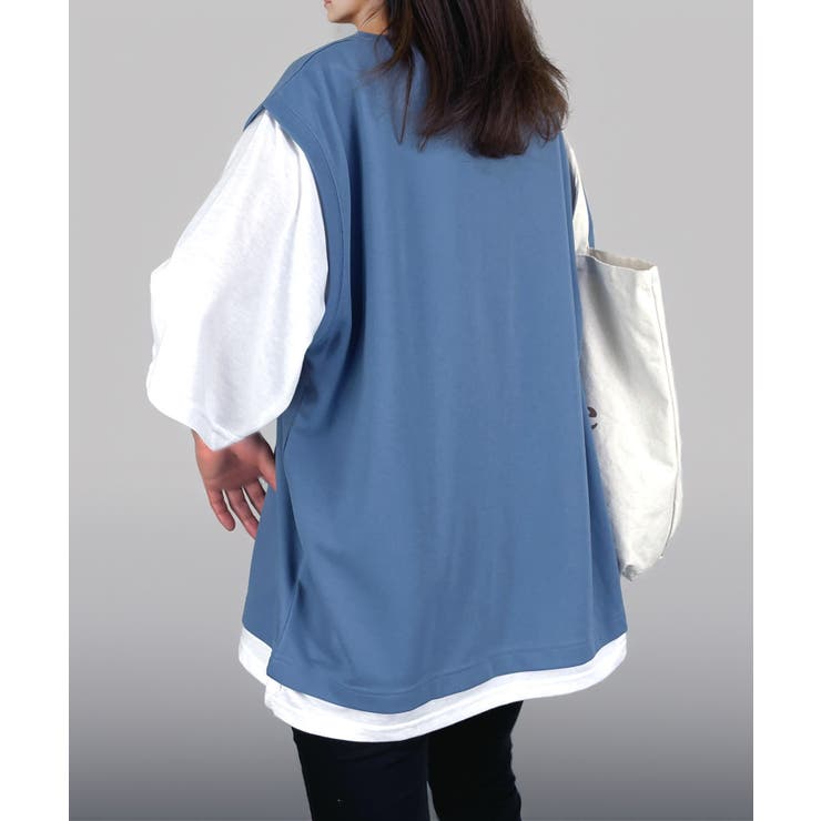 【オーバーサイズ】ベスト風 Tシャツ 上品 | GROOVY STORE | 詳細画像20 