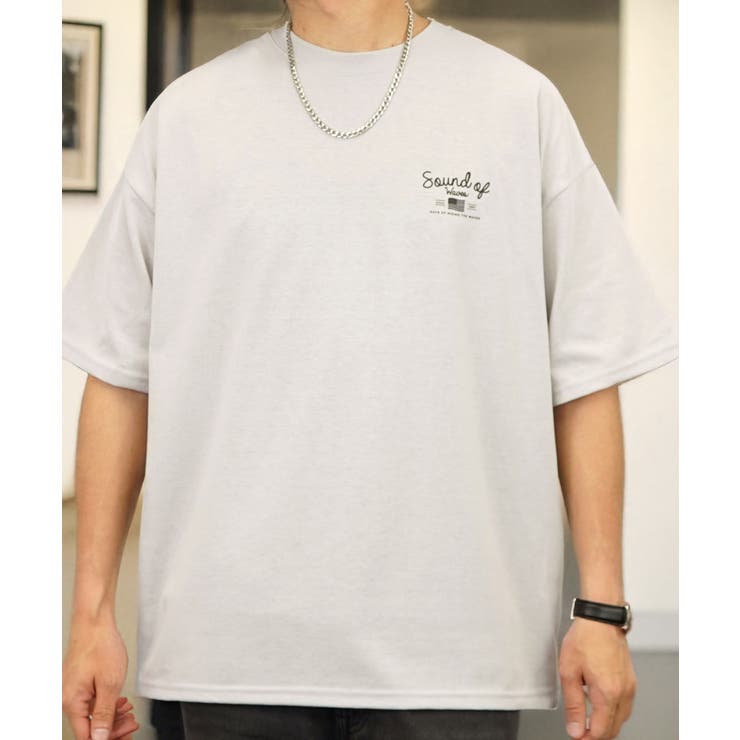 【ｵｰﾊﾞｰｻｲｽﾞ】Tシャツ半袖 オルテガ さがら刺繍 ﾊﾞｯｸﾌﾟﾘﾝﾄ Tシャツ #ロゴ T