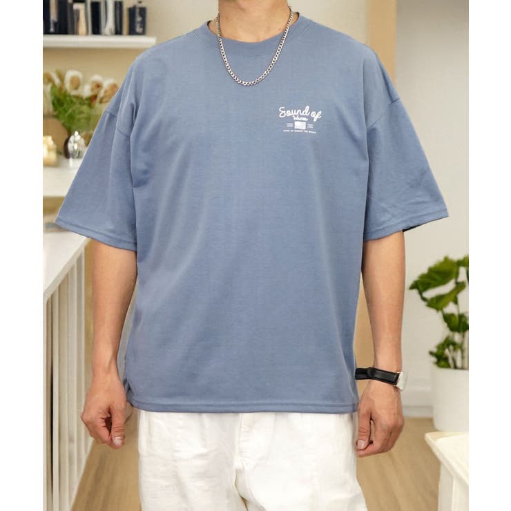 【ｵｰﾊﾞｰｻｲｽﾞ】Tシャツ半袖 オルテガ さがら刺繍 ﾊﾞｯｸﾌﾟﾘﾝﾄ Tシャツ #ロゴ T