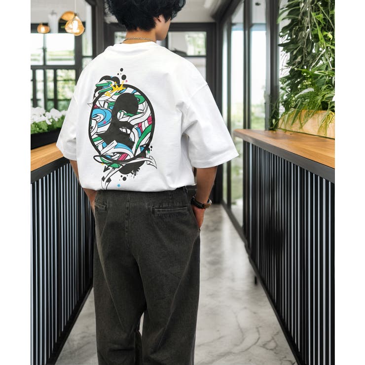 【brknhome / ブロークンホーム】グラフィック プリント ワイド 半袖Tシャツ スケーター usaコットン