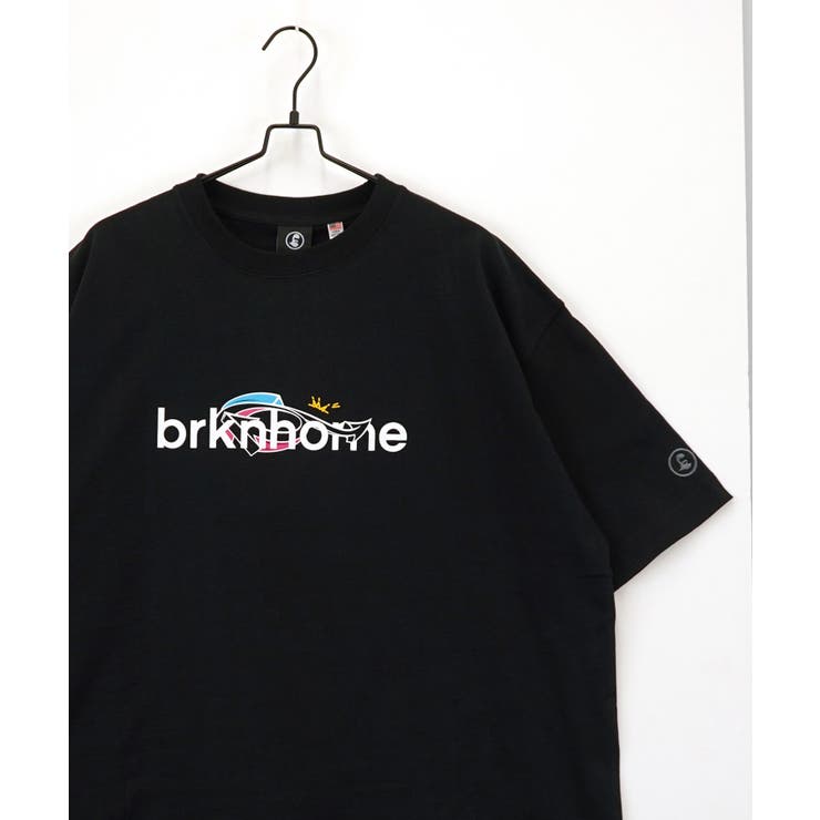 【brknhome / ブロークンホーム】グラフィック プリント ワイド 半袖Tシャツ スケーター usaコットン