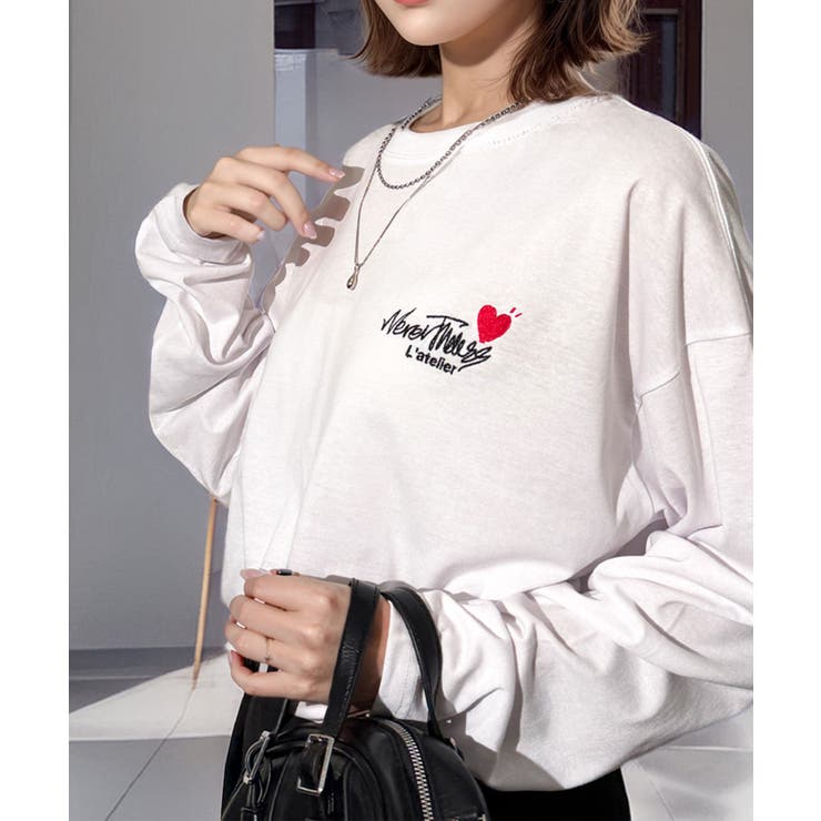ゆったり 着やすい ルーズシルエット 刺繍ワンポイント ロンT  | GROOVY STORE | 詳細画像27 