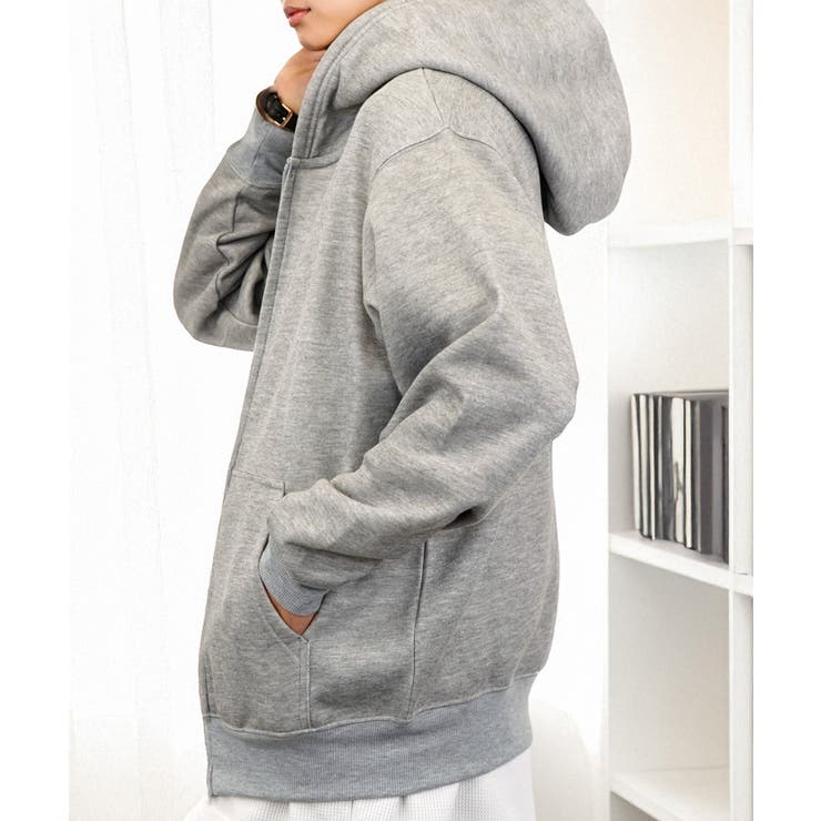 無地 裏起毛フルジップパーカー | GROOVY STORE | 詳細画像7 