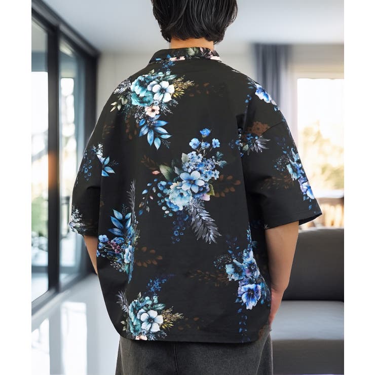 【関税送料込み】PalmAngels フレイムス柄オーバーサイズTシャツ SHORT SLEEVE T-SHIRT / Fat Hand and Dollars（Black） | THE