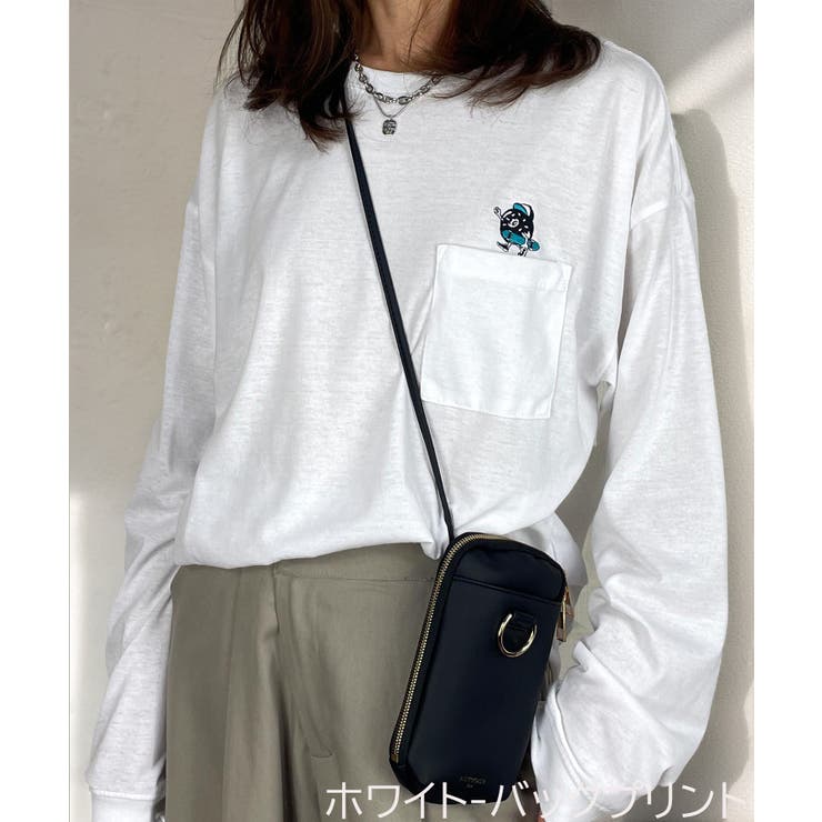HWY 長袖Tシャツ ロンT 白 M 袖プリント バックプリント 胸ワンポイント HWY 長袖Tシャツ ロンT 白 M 袖プリント バックプリント 胸ワン
