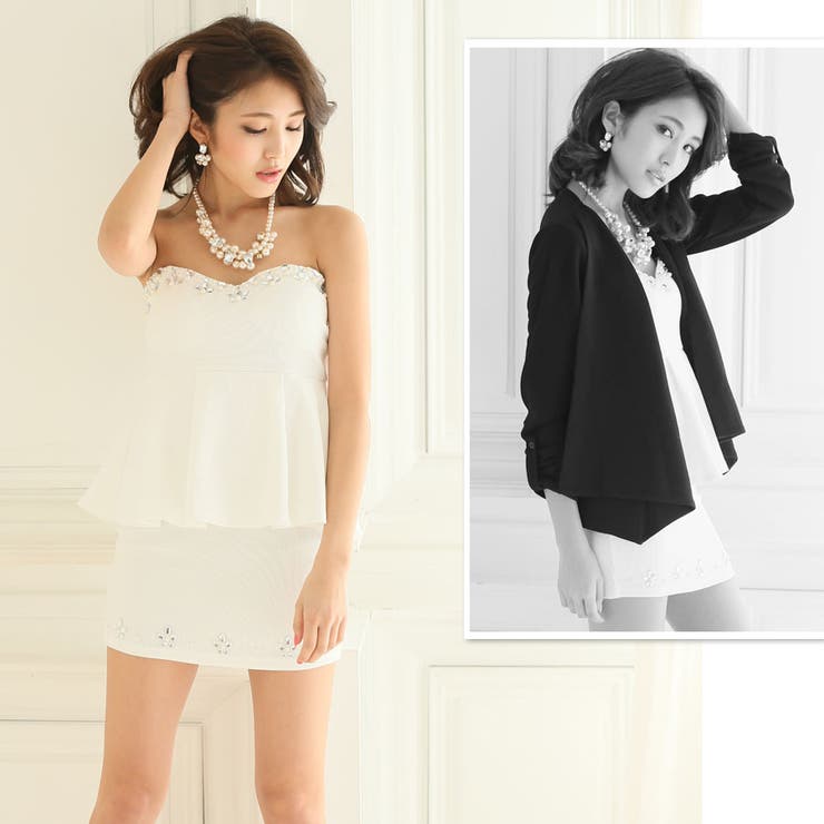 美BODYシルエGET！！ビジューふんだん使いのLADYドレス 