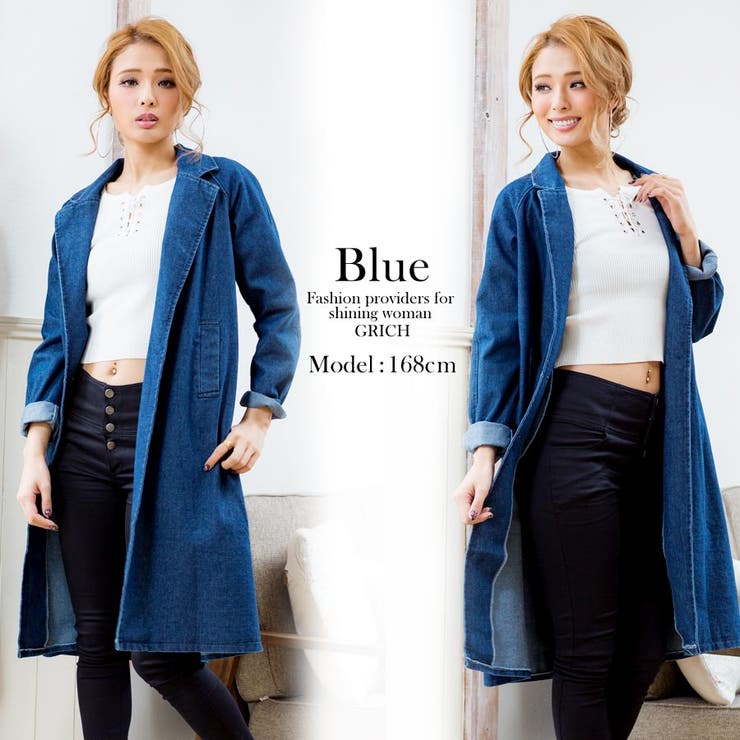 美人フェイスに仕上がる デニムチェスタージャケットコート | Growing Rich | 詳細画像3 