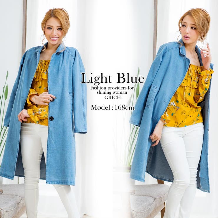 美人フェイスに仕上がる デニムチェスタージャケットコート | Growing Rich | 詳細画像4 