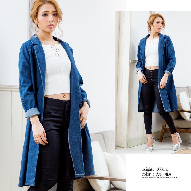 美人フェイスに仕上がる デニムチェスタージャケットコート | Growing Rich | 詳細画像6 