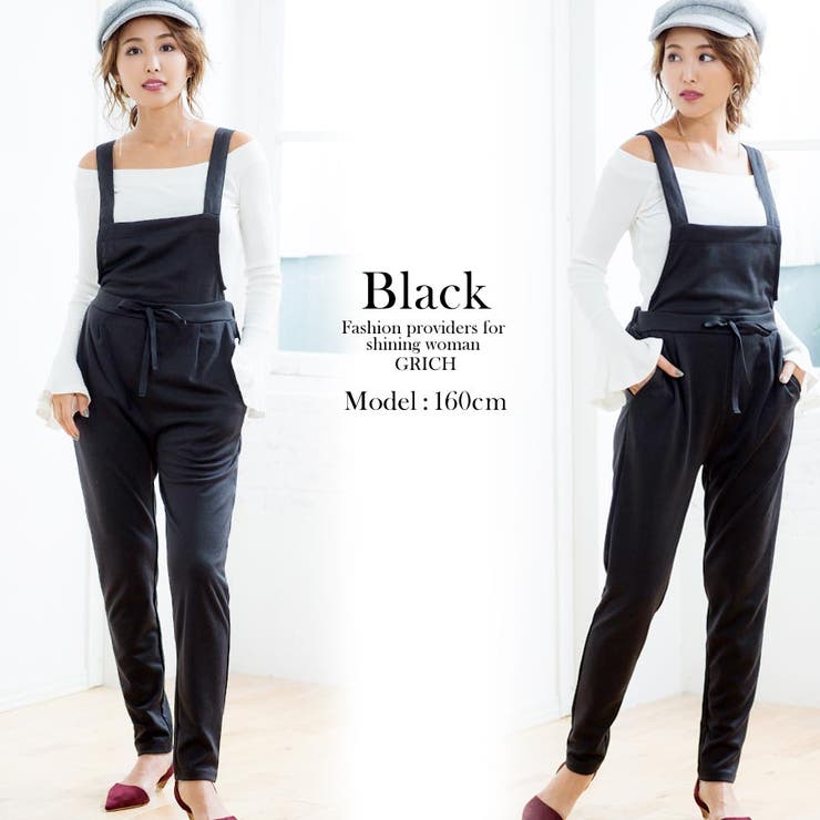 柔らかカットソー素材シンプルサロペット | Growing Rich | 詳細画像8 