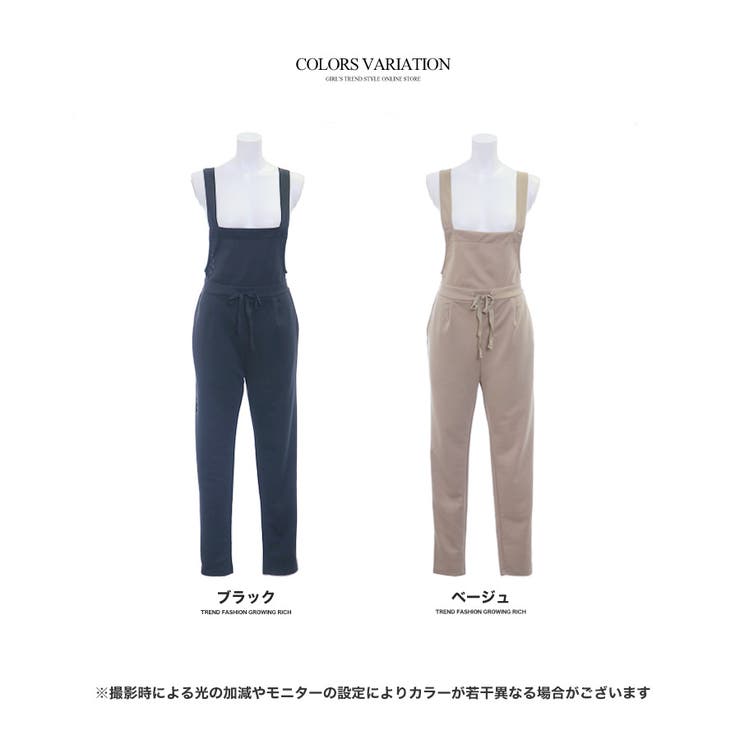 柔らかカットソー素材シンプルサロペット | Growing Rich | 詳細画像15 