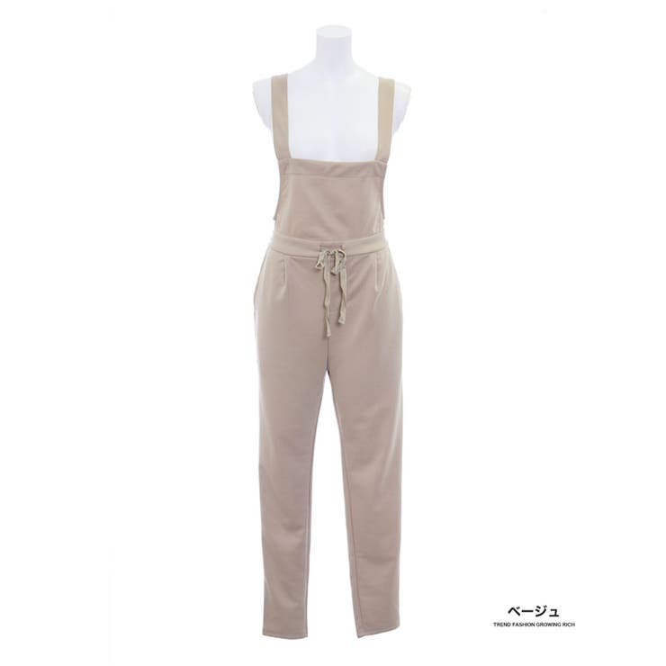 柔らかカットソー素材シンプルサロペット | Growing Rich | 詳細画像2 