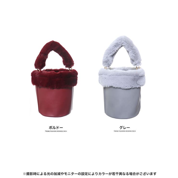 ファーハンドル2Wayバケツ型バッグ | Growing Rich | 詳細画像5 