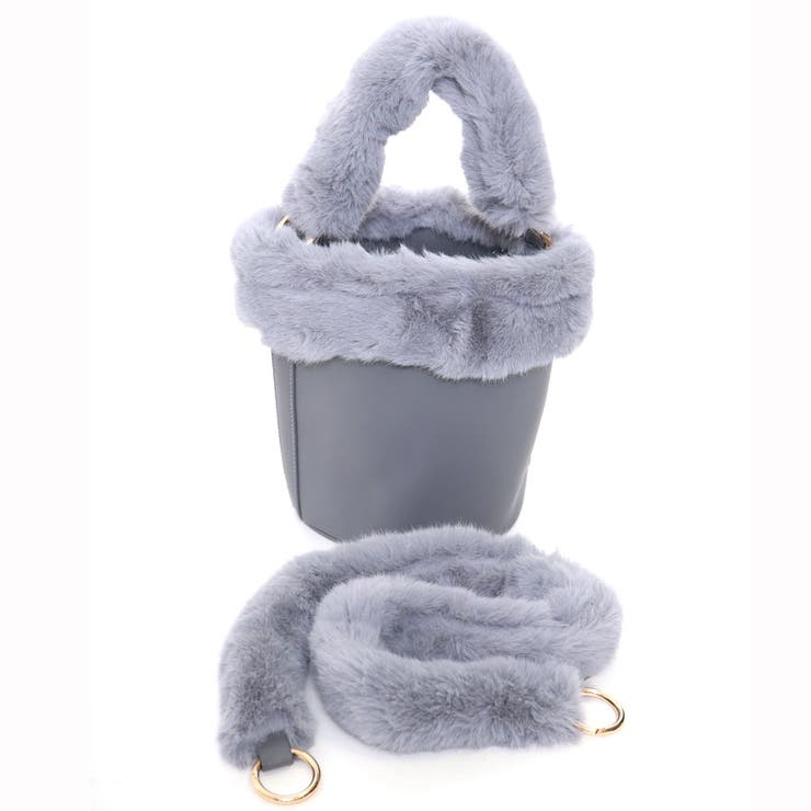 ファーハンドル2Wayバケツ型バッグ | Growing Rich | 詳細画像8 