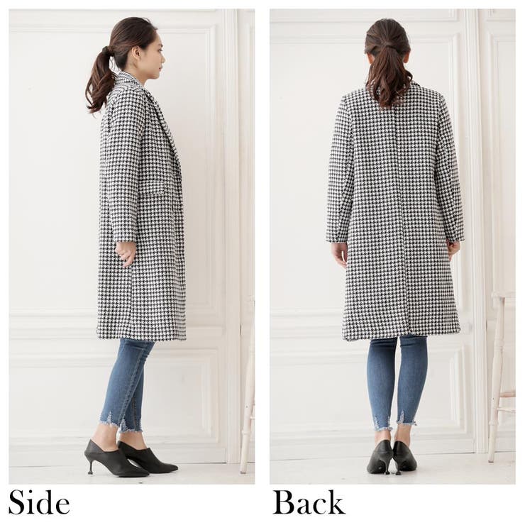 千鳥ロングチェスターコート[品番：GW000002712]｜Growing Rich