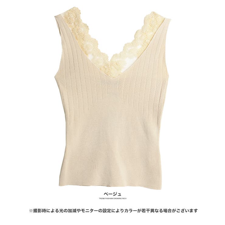 [トップス]スカラップレースタンクトップ[180616][タンクトップ キャミ … | Growing Rich | 詳細画像3 