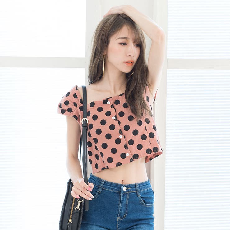 バックレースアップショートトップス[品番：GW000003002]｜Growing 