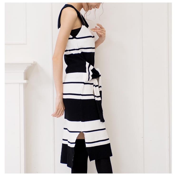 腰巻風マルチボーダーニットワンピース 品番 Gw Growing Rich グローウィングリッチ のレディースファッション通販 Shoplist ショップリスト