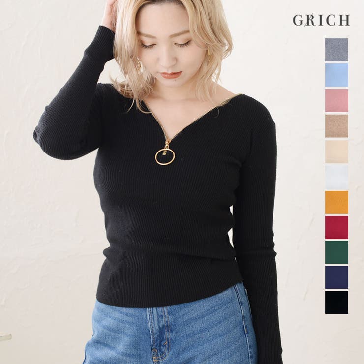 ニット レディース リブニット 品番 Gw Growing Rich グローウィングリッチ のレディースファッション通販 Shoplist ショップリスト