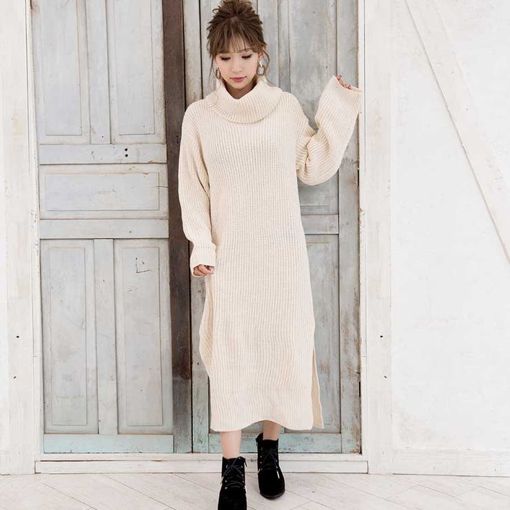 スリット入りオフタートルニットワンピース 品番 Gw Growing Rich グローウィングリッチ のレディースファッション通販 Shoplist ショップリスト