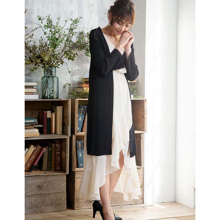 [トップス]スリット入りさらり リブニット カーデ[180605A][カーディガ… | Growing Rich | 詳細画像11 