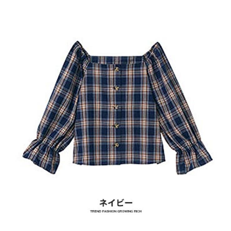 定価27000円　ファームリオ　スクエアネックブラウス 定価27000円ファームリオスクエアネックブラウス