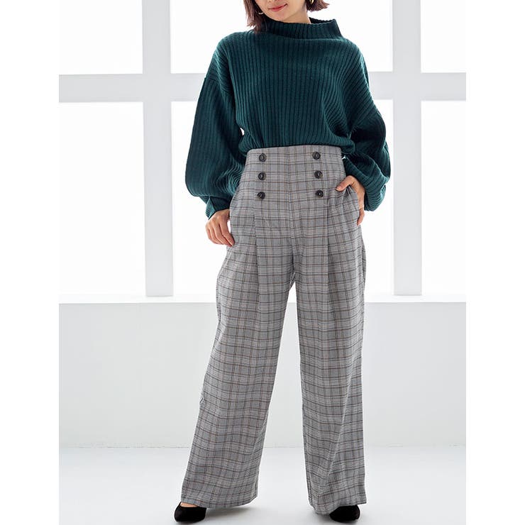 サイドファスナーワイドパンツ[品番：GW000003465]｜Growing Rich