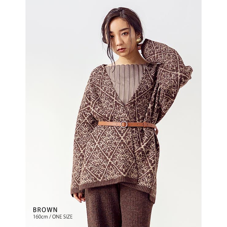 ブラウン | [トップス][レディース ニット セーター | Growing Rich