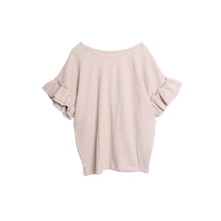 フリル袖 Tシャツ 半袖[品番：GW000003688]｜Growing Rich（グロー