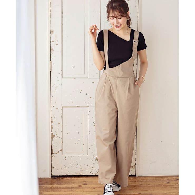 ベージュ | パンツ レディース サロペット | Growing Rich