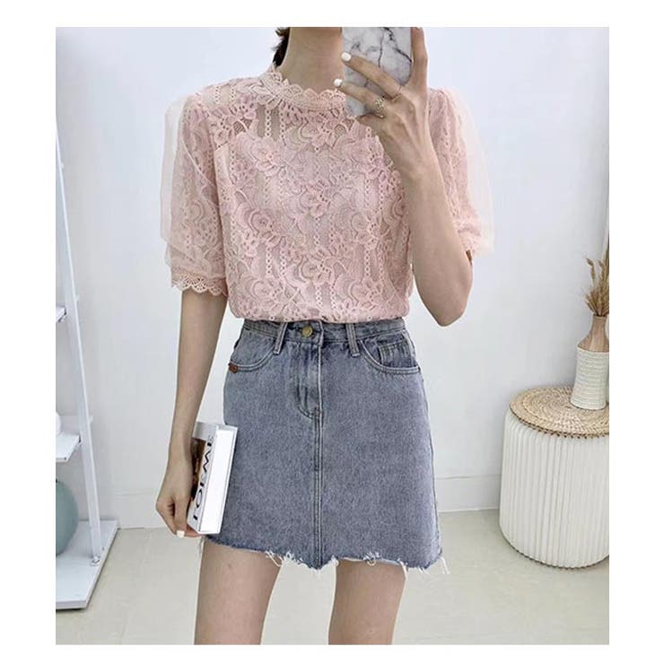 トップス カットソー レーストップス[品番：GW000003802
